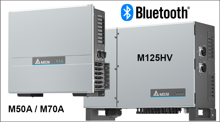 Selected inverters from Delta now with Bluetooth® interface.
