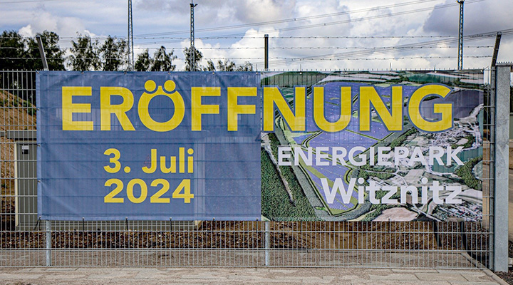 Cérémonie d'ouverture du parc solaire de Witznitz, Allemagne